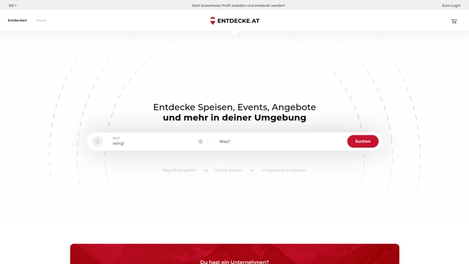 Webseite von entdecke.at