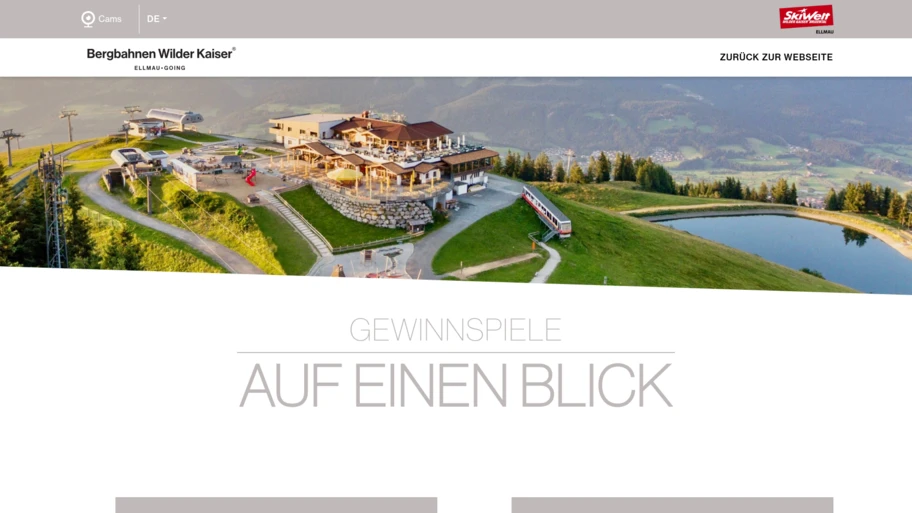 Webseite von gewinnspiel.ellmau-going.at